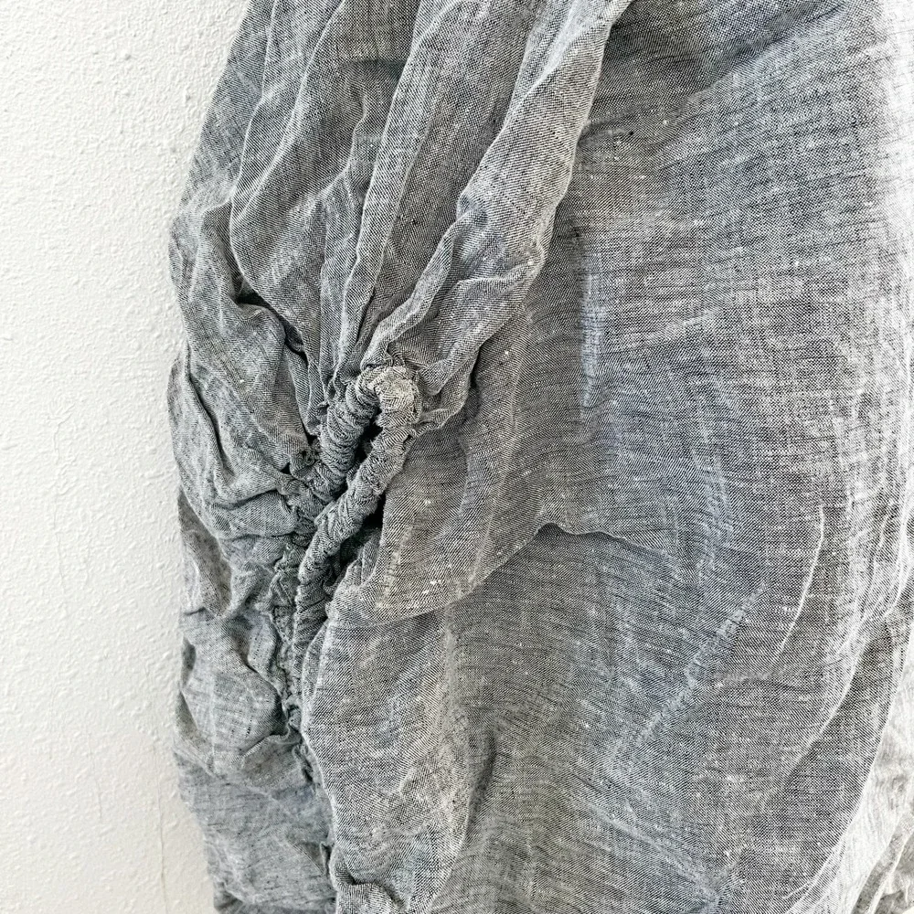 WEST ELM 100% Linen Flat Sheet + Fitted Sheet Full Size